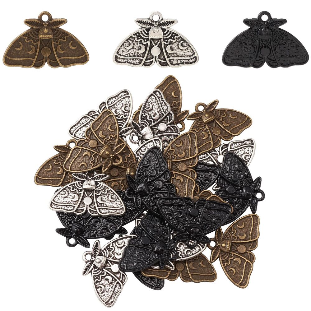 8397 30 Pcs Gothic Witchy Insect Animal Charms for Jewelry Making Tibetan